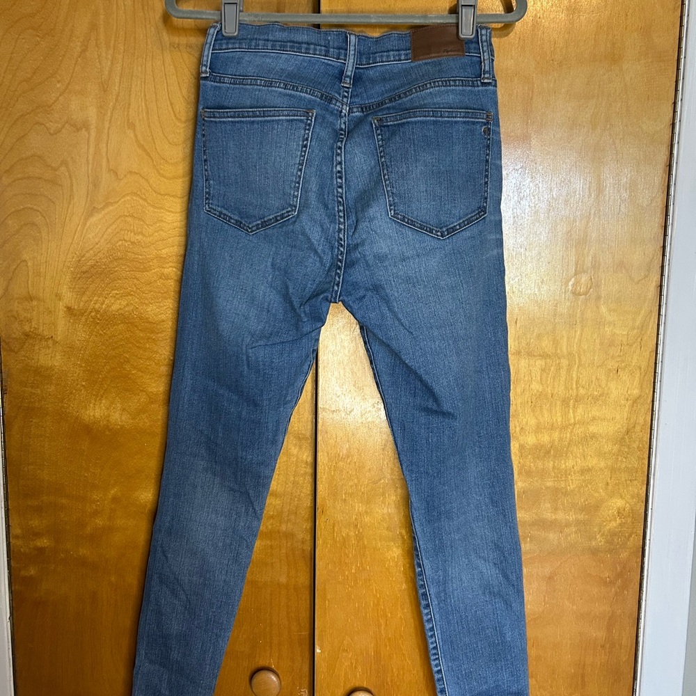 Madewell High Rise Ripped Blue Jeans - Picture 8 of 9